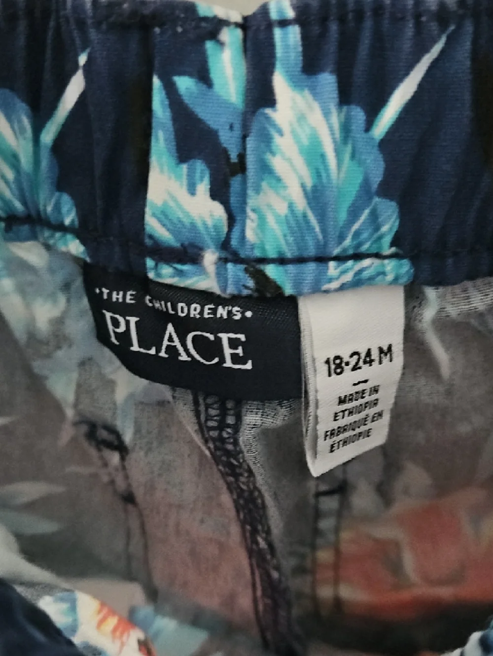 The Children's Place Navy Tropical Bird Shirt & Short Set - Picture 7 of 9
